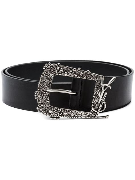 cheyenne monogram belt ysl men|MONOGRAM BELT IN GRAINED LEATHER .